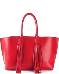 rote Shopper Tasche aus Leder von Sara Battaglia