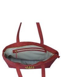 rote Shopper Tasche aus Leder von SILVIO TOSSI