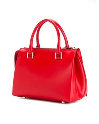 rote Shopper Tasche aus Leder von Jil Sander