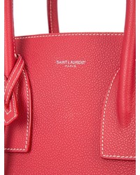 rote Shopper Tasche aus Leder von Saint Laurent