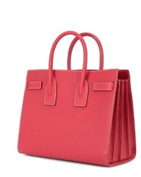 rote Shopper Tasche aus Leder von Saint Laurent