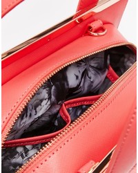 rote Shopper Tasche aus Leder von Ted Baker