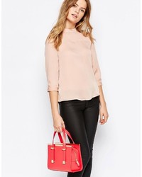 rote Shopper Tasche aus Leder von Ted Baker