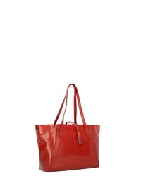 rote Shopper Tasche aus Leder von The Bridge