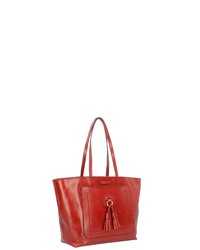 rote Shopper Tasche aus Leder von The Bridge