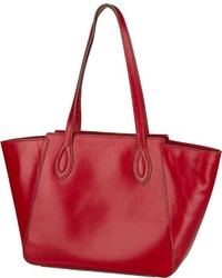 rote Shopper Tasche aus Leder von The Bridge