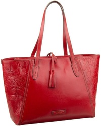 rote Shopper Tasche aus Leder von The Bridge