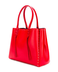 rote Shopper Tasche aus Leder von Lanvin
