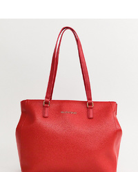 rote Shopper Tasche aus Leder von Valentino by Mario Valentino