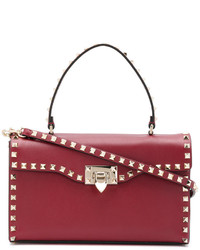 rote Shopper Tasche aus Leder von Valentino Garavani