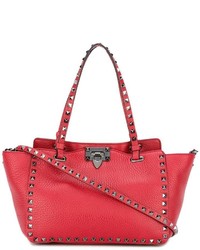 rote Shopper Tasche aus Leder von Valentino