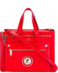 rote Shopper Tasche aus Leder von Versus