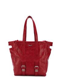 rote Shopper Tasche aus Leder von Zadig & Voltaire