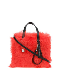 rote Shopper Tasche aus Pelz von Marc Jacobs