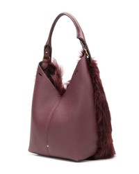 rote Shopper Tasche aus Pelz von Anya Hindmarch