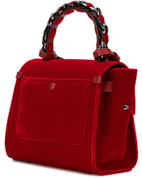 rote Shopper Tasche aus Samt von Elena Ghisellini