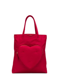 rote Shopper Tasche aus Segeltuch von Anya Hindmarch