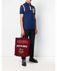 rote Shopper Tasche aus Segeltuch von Gucci