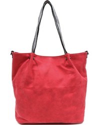 rote Shopper Tasche aus Segeltuch von EMILY & NOAH