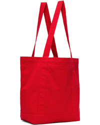 rote Shopper Tasche aus Segeltuch von Raf Simons