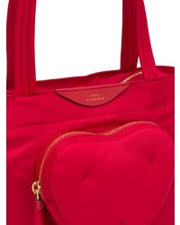 rote Shopper Tasche aus Segeltuch von Anya Hindmarch