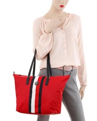 rote Shopper Tasche aus Segeltuch von Tommy Hilfiger