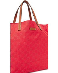 rote Shopper Tasche aus Segeltuch