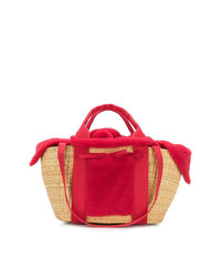 rote Shopper Tasche aus Stroh von Muun