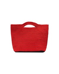 rote Shopper Tasche aus Stroh von SENSI STUDIO