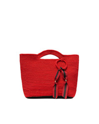 rote Shopper Tasche aus Stroh von SENSI STUDIO