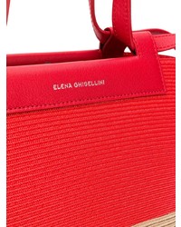 rote Shopper Tasche aus Stroh von Elena Ghisellini