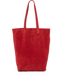 rote Shopper Tasche aus Wildleder von Baggu
