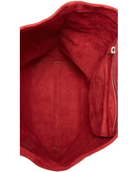 rote Shopper Tasche aus Wildleder von Baggu