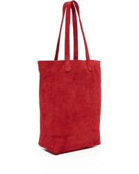 rote Shopper Tasche aus Wildleder von Baggu