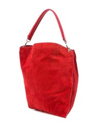 rote Shopper Tasche aus Wildleder von Poiret