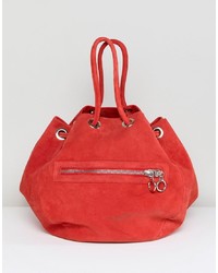 rote Shopper Tasche aus Wildleder von Gestuz