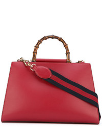rote Shopper Tasche aus Wildleder von Gucci