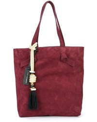 rote Shopper Tasche aus Wildleder von Lizzie Fortunato