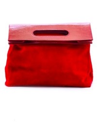 rote Shopper Tasche aus Wildleder von Marie Turnor