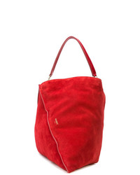 rote Shopper Tasche aus Wildleder von Poiret