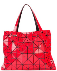 rote Shopper Tasche mit geometrischem Muster von Bao Bao Issey Miyake