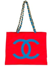rote Shopper Tasche von Chanel