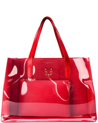 rote Shopper Tasche von Charlotte Olympia
