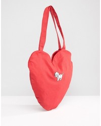 rote Shopper Tasche von Lazy Oaf