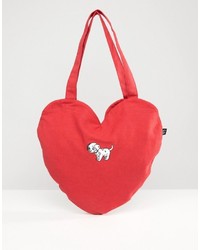 rote Shopper Tasche von Lazy Oaf