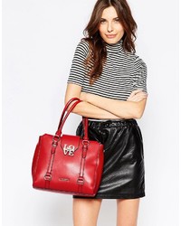 rote Shopper Tasche von Love Moschino