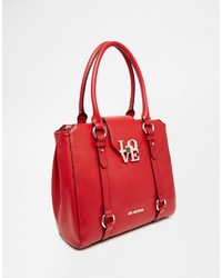 rote Shopper Tasche von Love Moschino