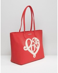 rote Shopper Tasche von Love Moschino