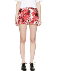 rote Shorts mit Blumenmuster von Moncler Gamme Rouge