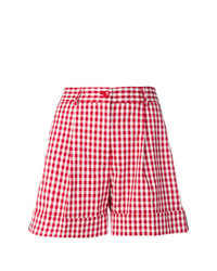 rote Shorts mit Karomuster